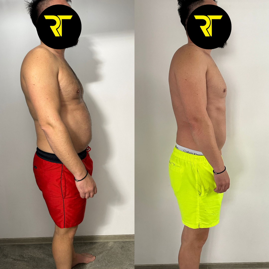 Transformare corporala client RT Fitness